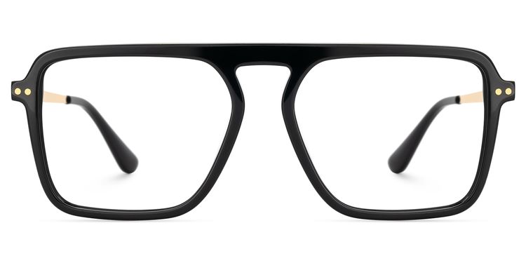 Briannie Aviator Black Glasses