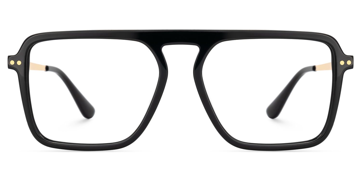 Briannie Aviator Black Glasses0