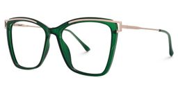 Krystle Square Green Glasses1