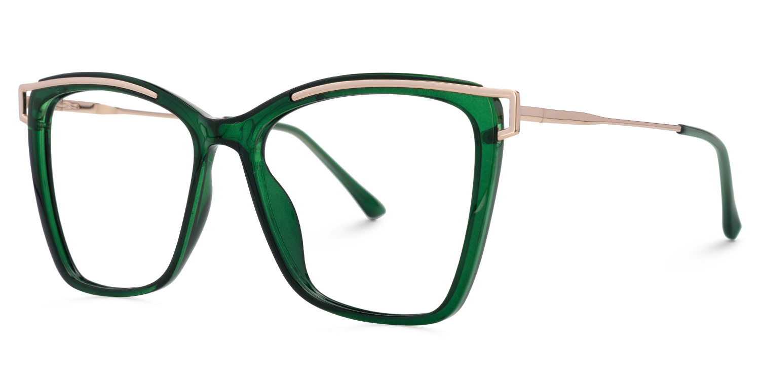 ZEELOOL Krystle Square Green Glasses