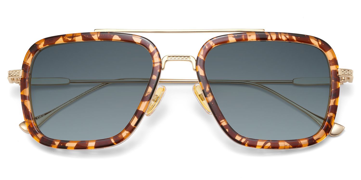 Gifford Rectangle Tortoise Frame Glasses | Zeelool1
