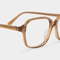 Clementine Clear Brown Square Glasses6