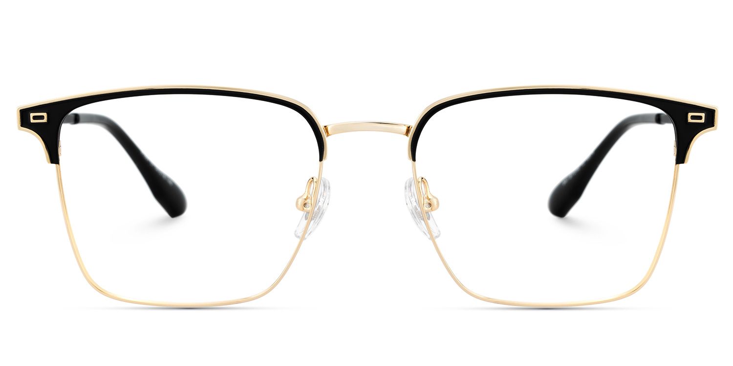 Dawson Black Rectangle Prescription Glasses | ZEELOOL Canada1