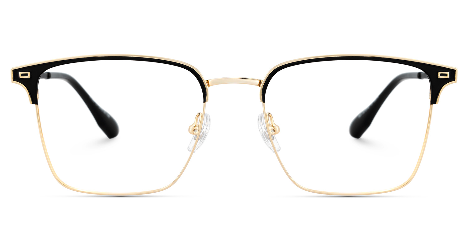 Dawson Black Rectangle Prescription Glasses | ZEELOOL Canada1
