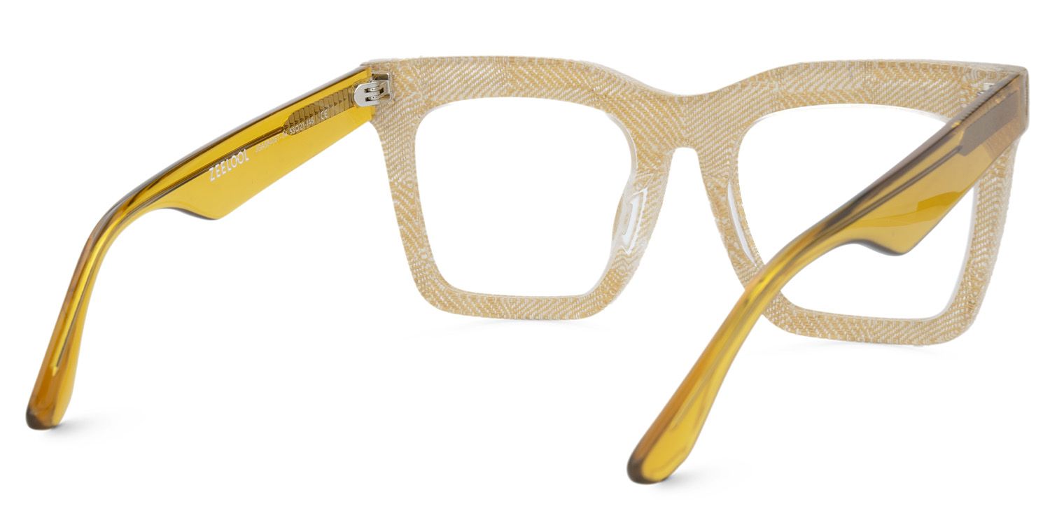 Women's Transparent Yellow Glasses With Denim4