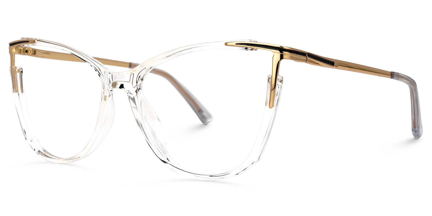 Cat eye Yomary Clear Frame Glasses | ZEELOOL Canada1