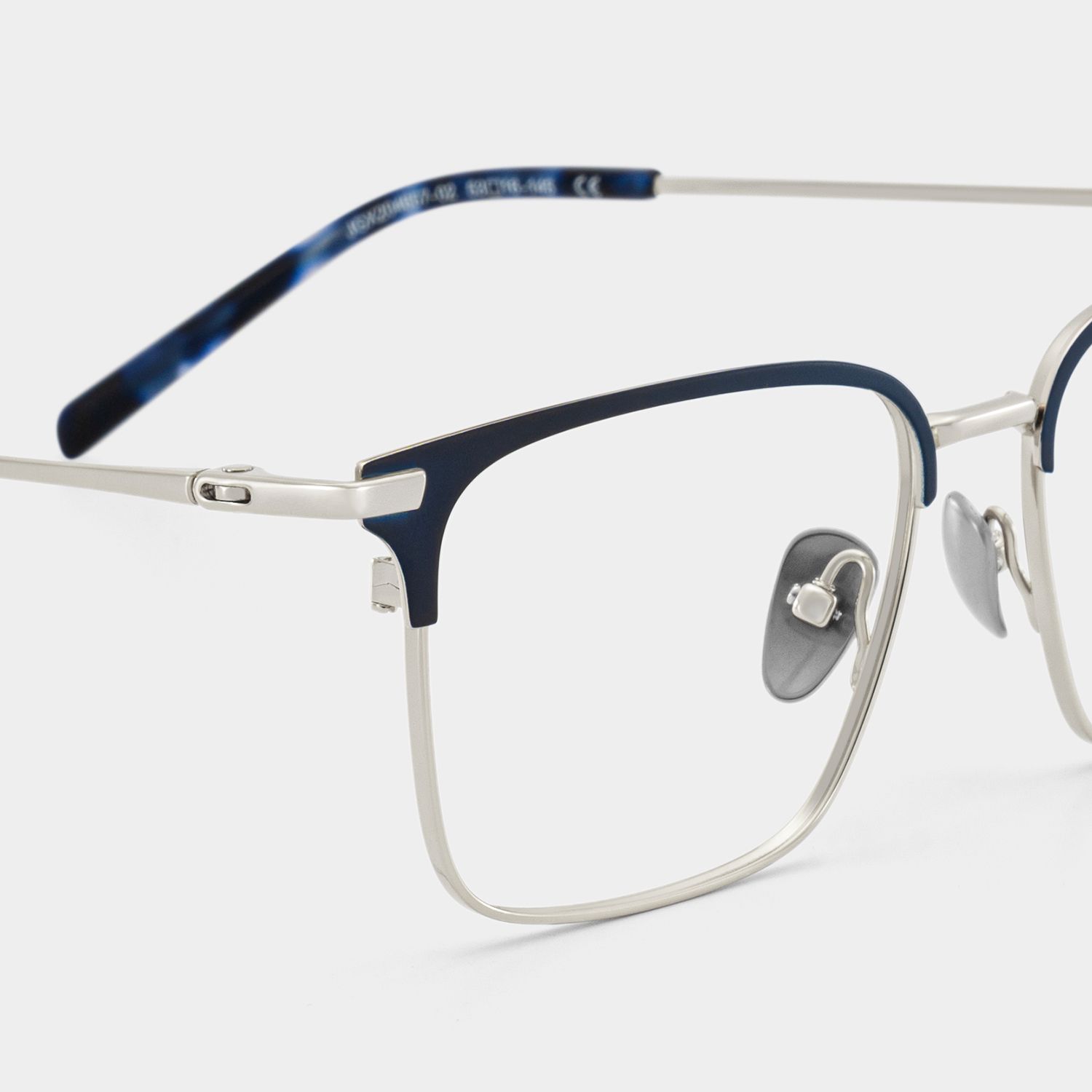 Maxwell Blue Browline Glasses Frames in Titanium for Men | ZEELOOL CANADA4