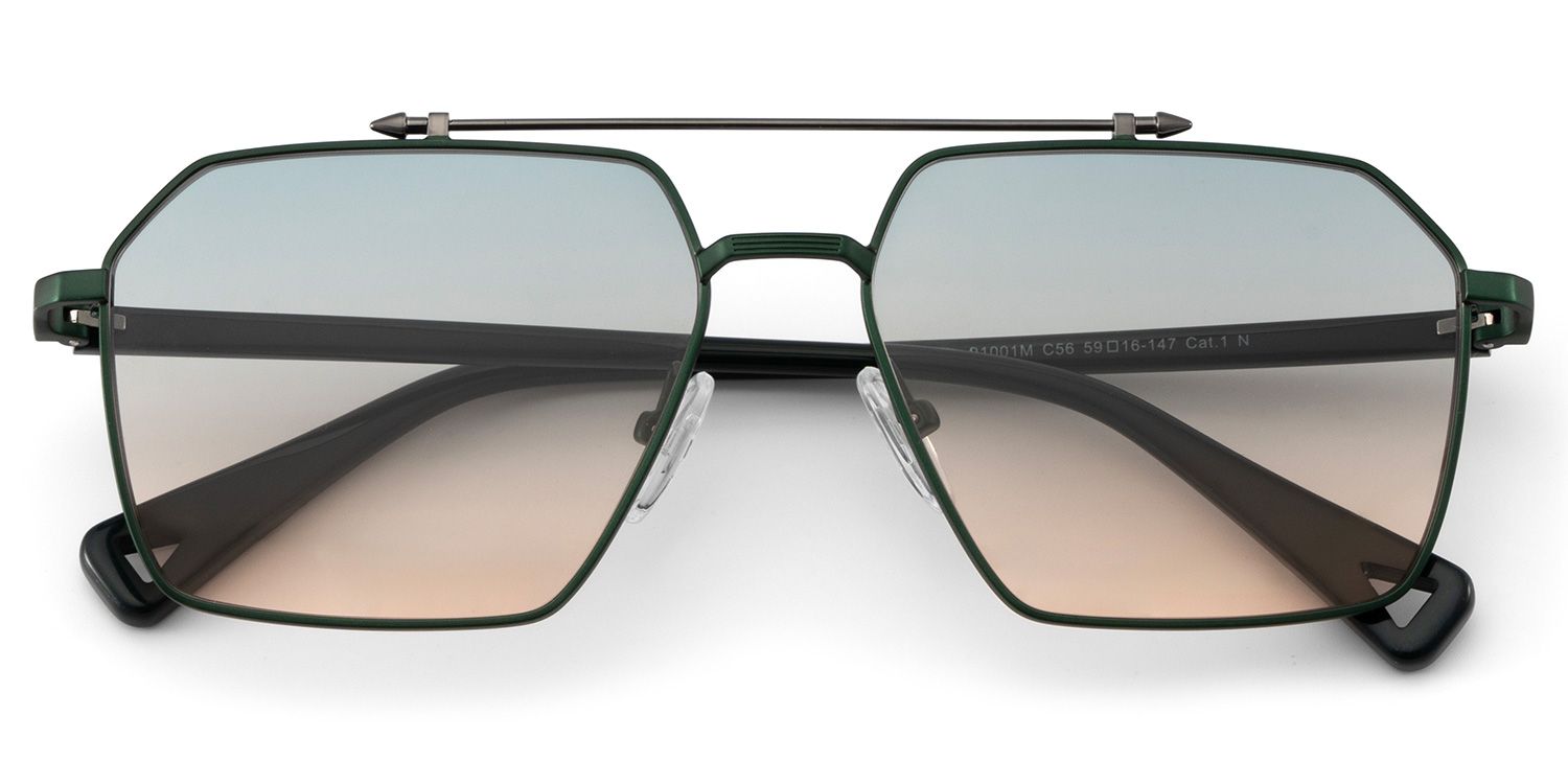 Casablanca Green Aviator Sunglasses Online | ZEELOOL Canada1