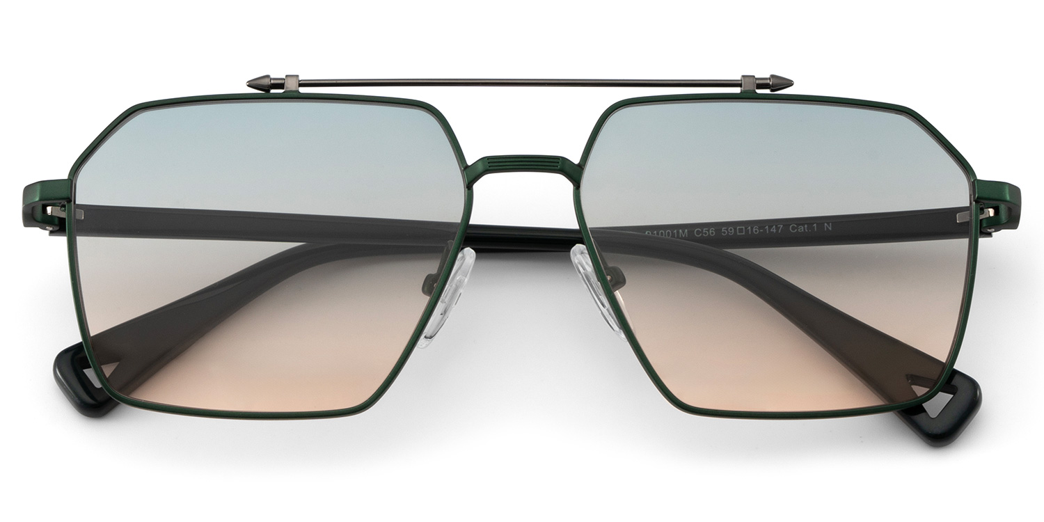 Casablanca Green Aviator Sunglasses Online | ZEELOOL Canada1
