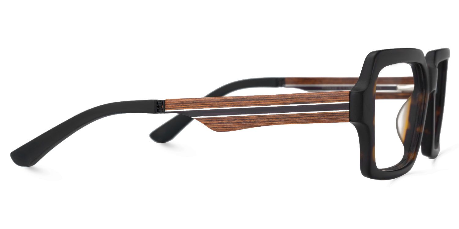 Bentley Square Tortoise Eyeglasses with Mixed Materials -Zeelool2