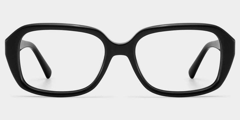 Rowan Black Rectangle Glasses