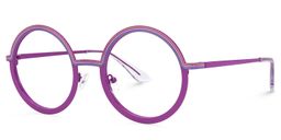 Vevay Round Purple Glasses1