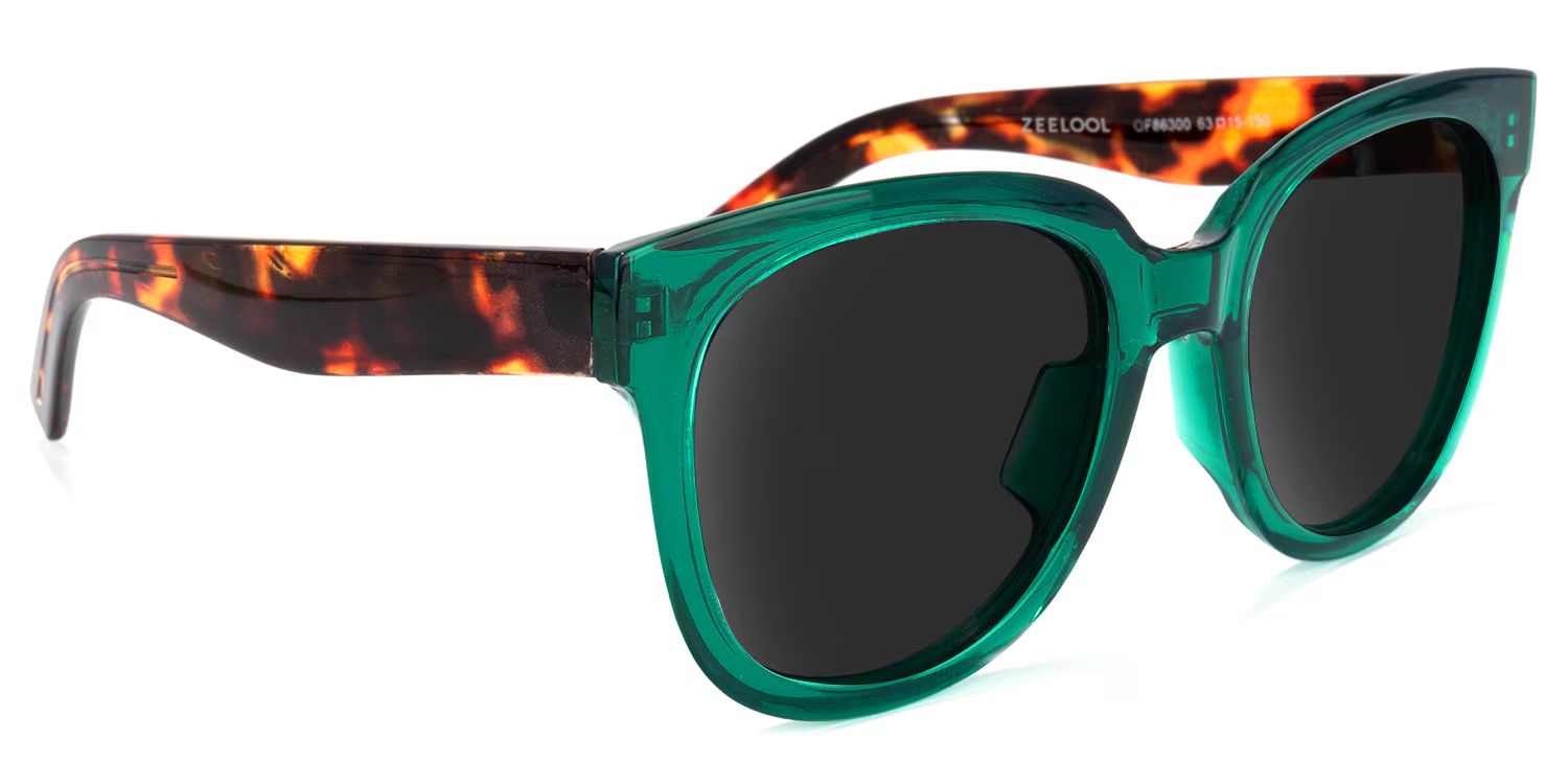 Harrell Square Dark-Green Sunglasses | ZEELOOL Canada2