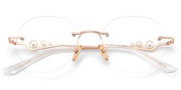 Wyatt  Geometric Rose Gold Glasses3