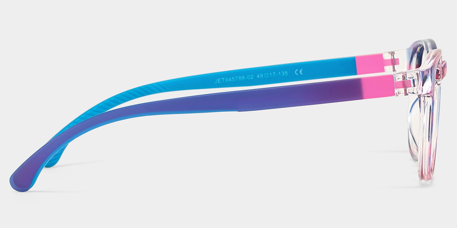 Dale Round Blue Pink Frame Eyeglasses for Pre-tweens3