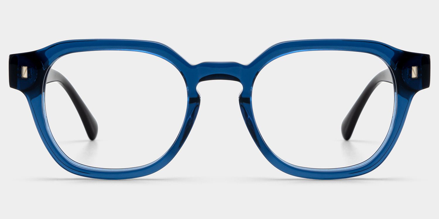 Hope Blue Frame Glasses with Round Frame Online | ZEELOOL1