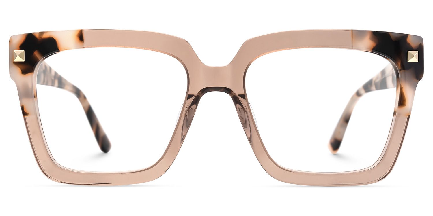 Glendalis Square Beige Frame Eyeglasses for Women | ZEELOOL Canada0