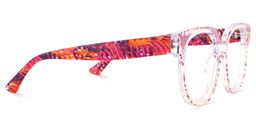 Jett Square Red Clear Glasses4