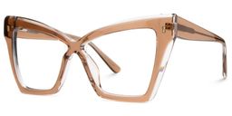 Midgett Cateye Beige Glasses1