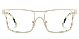 Nova Rectangle Matte Gold Glasses0