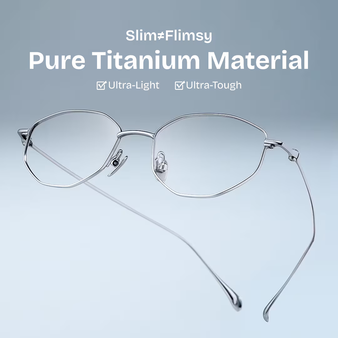 Everett Silver Frame Glasses with Geometric Frame Online |  ZEELOOL CANADA1