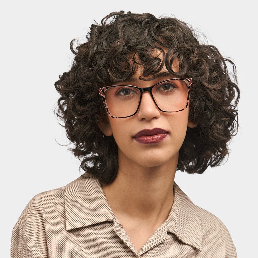 Tricee Square Tortoise Glasses