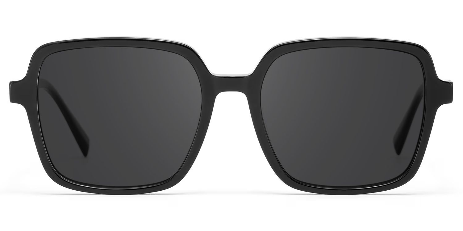 Square Black Eyeglasses- Ember Acetate Frame Glasses0