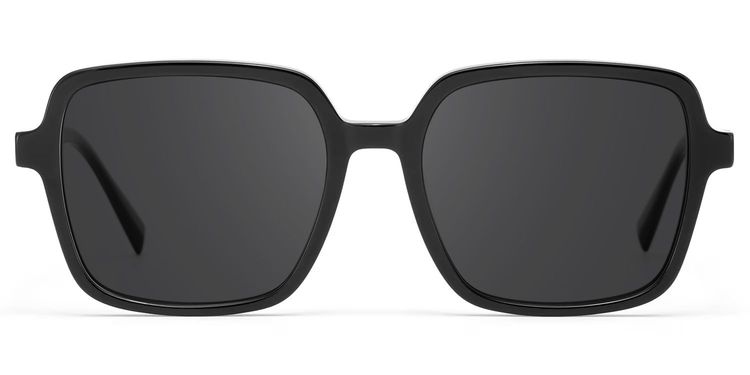 Ember Black Square Sunglasses