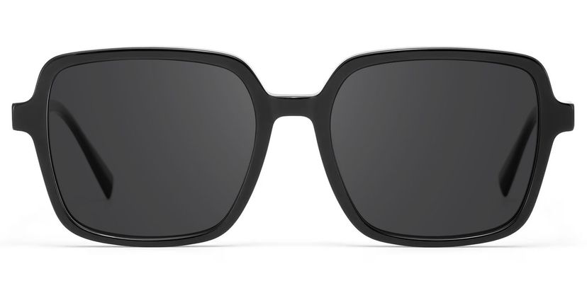 Ember Black Square Sunglasses