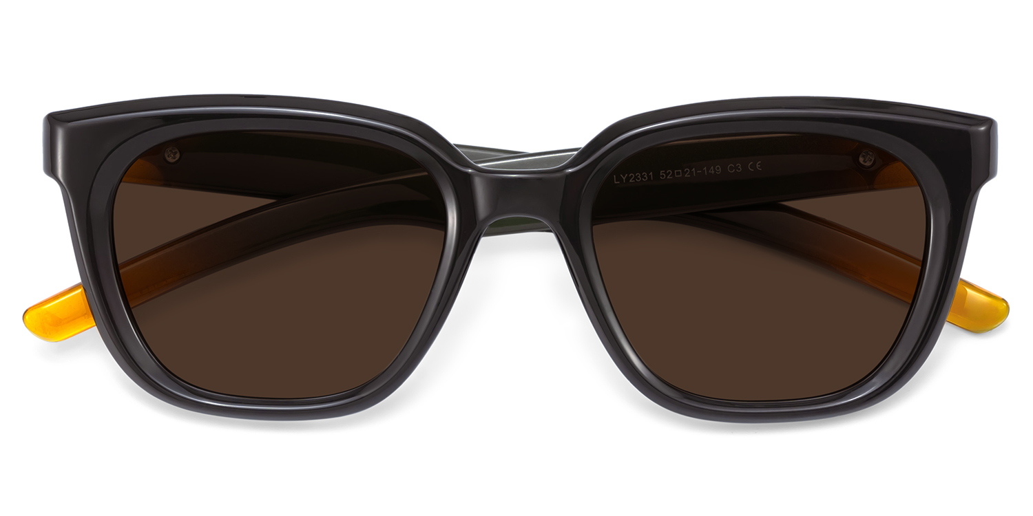 Lyric Black Rectangle Sunglasses1