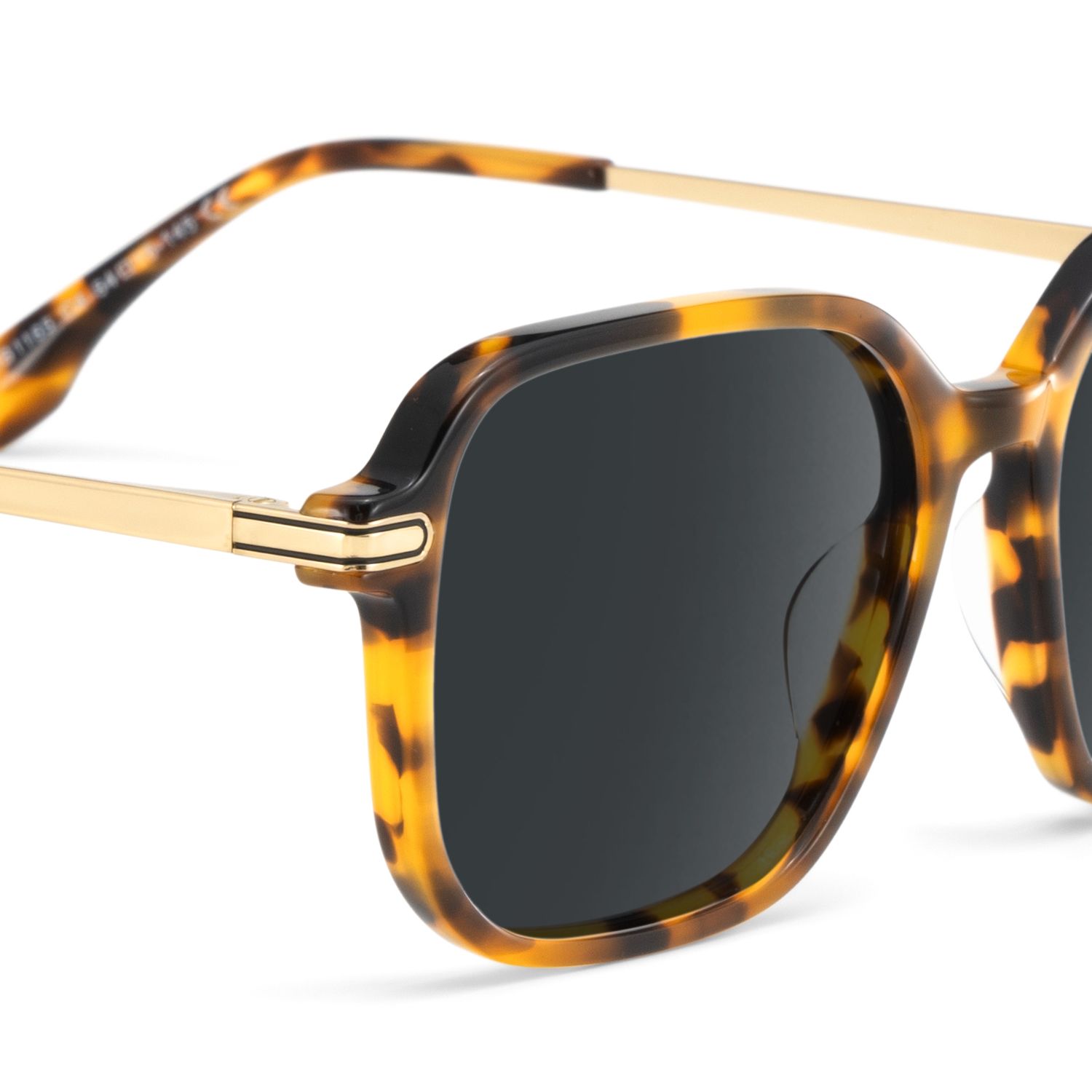 Jetson Tortoise Rectangle Polarized Sunglasses for Driving | ZEELOOL CA4