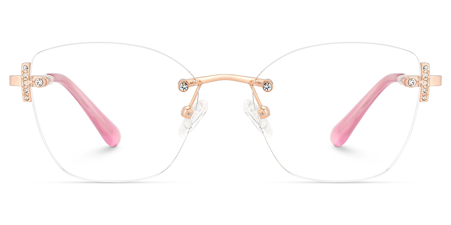 Jaxon Rectangle Rose Gold Glasses1