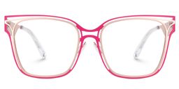 Dacarine Pink Gold Square Glasses1