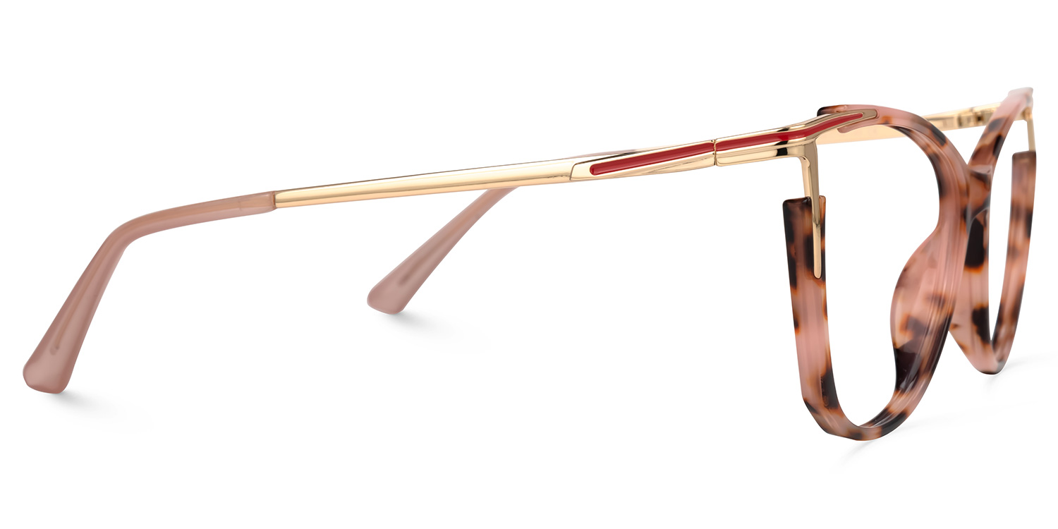 Cateye Yomary Pink and Tortoise Shell Glasses | ZEELOOL Canada2