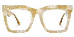 Porsha Square Yellow Glasses1