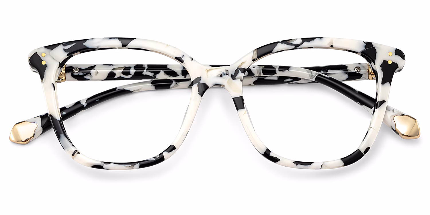 Square Cow Eyeglasses- Miles Acetate Frame Glasses3