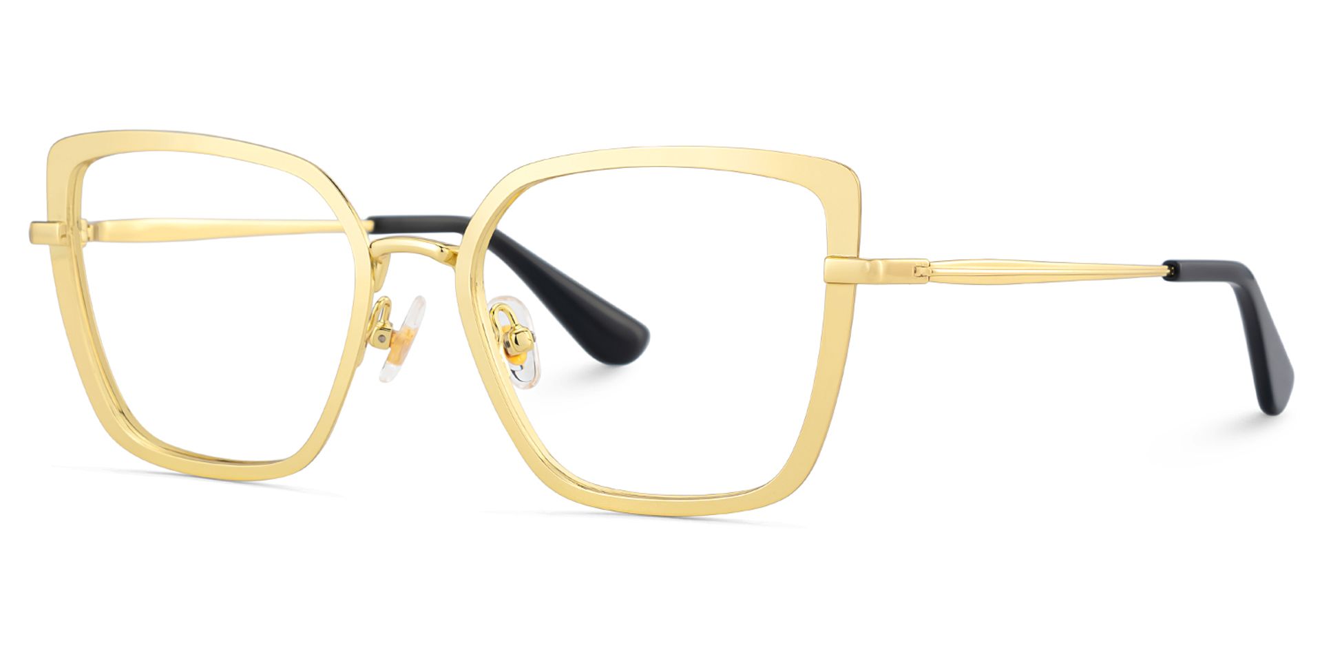 Square Gold Eyeglasses- Max Metal Frame Glasses2