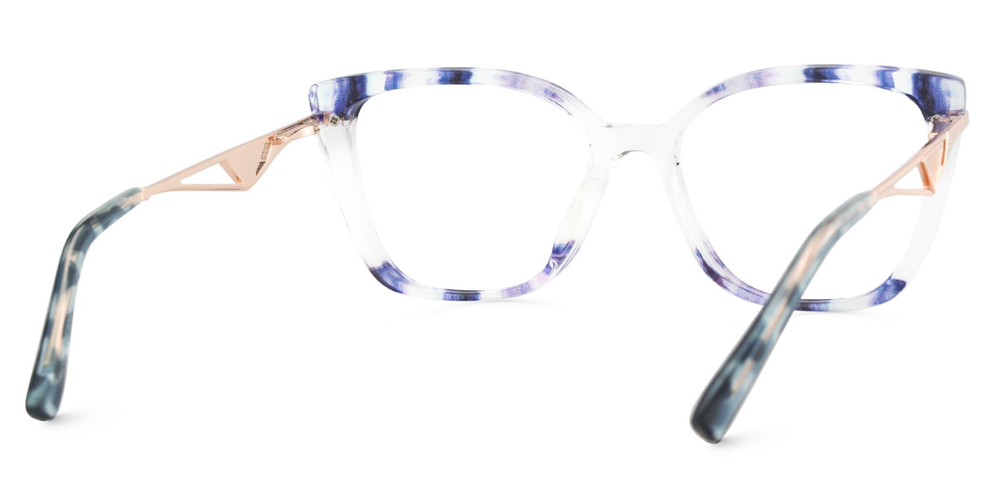 Cateye Shape Blue Light Blocking Glasses with Blue Pattern5