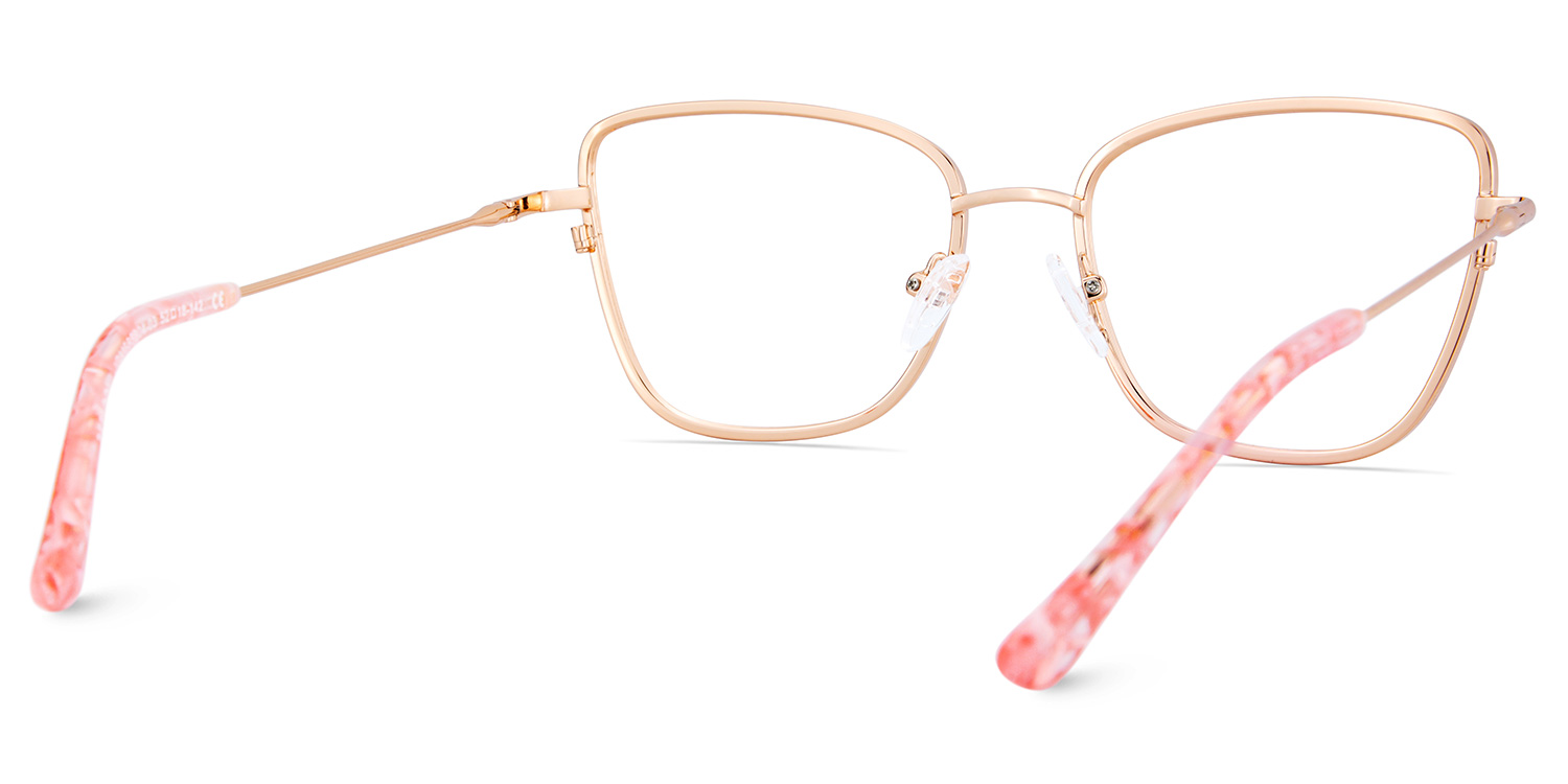 Solimar Square Rose Gold Glasses5