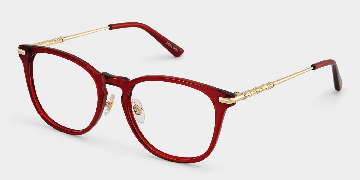 Laura Red Frame Glasses with Square Frame Online | ZEELOOL3