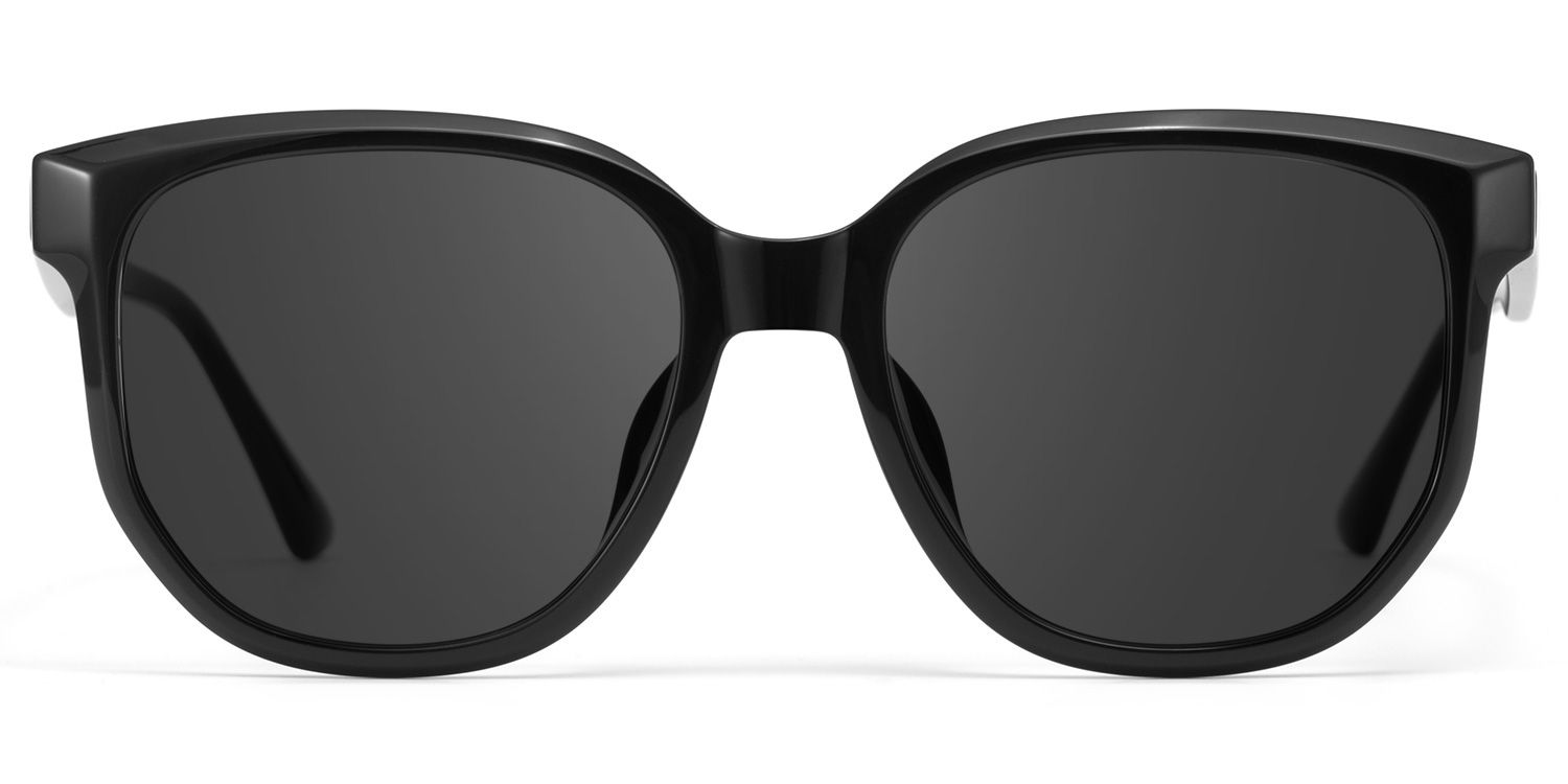 Mirage Black Geometric Polarized Sunglasses for Driving | ZEELOOL CA0