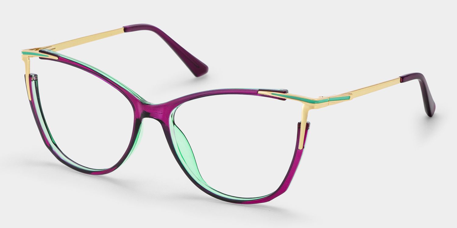 Cateye Yomary Purple Frame Glasses Deals | Zeelool Optical2