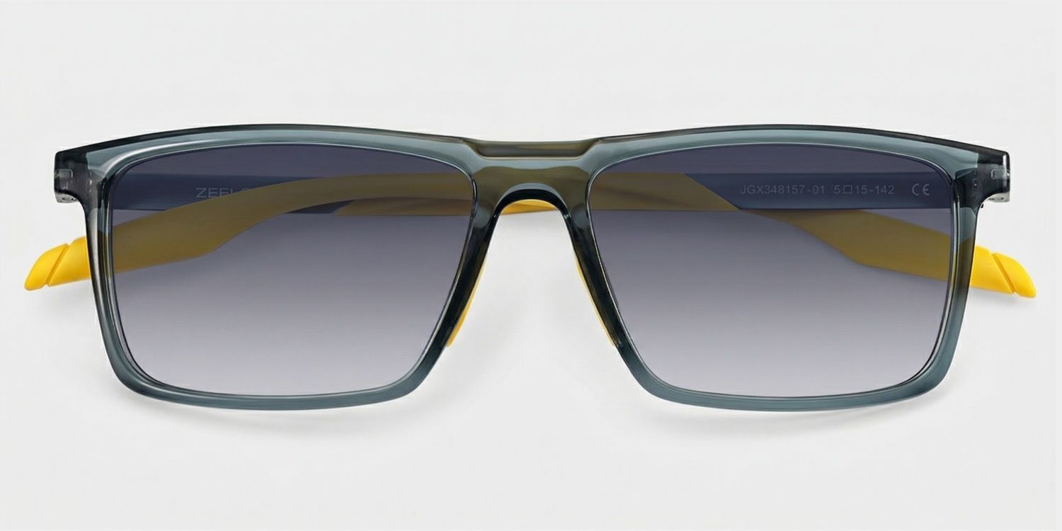 Active Blue Yellow Frame Sunglasses with Rectangle Style | ZEELOOL CA1