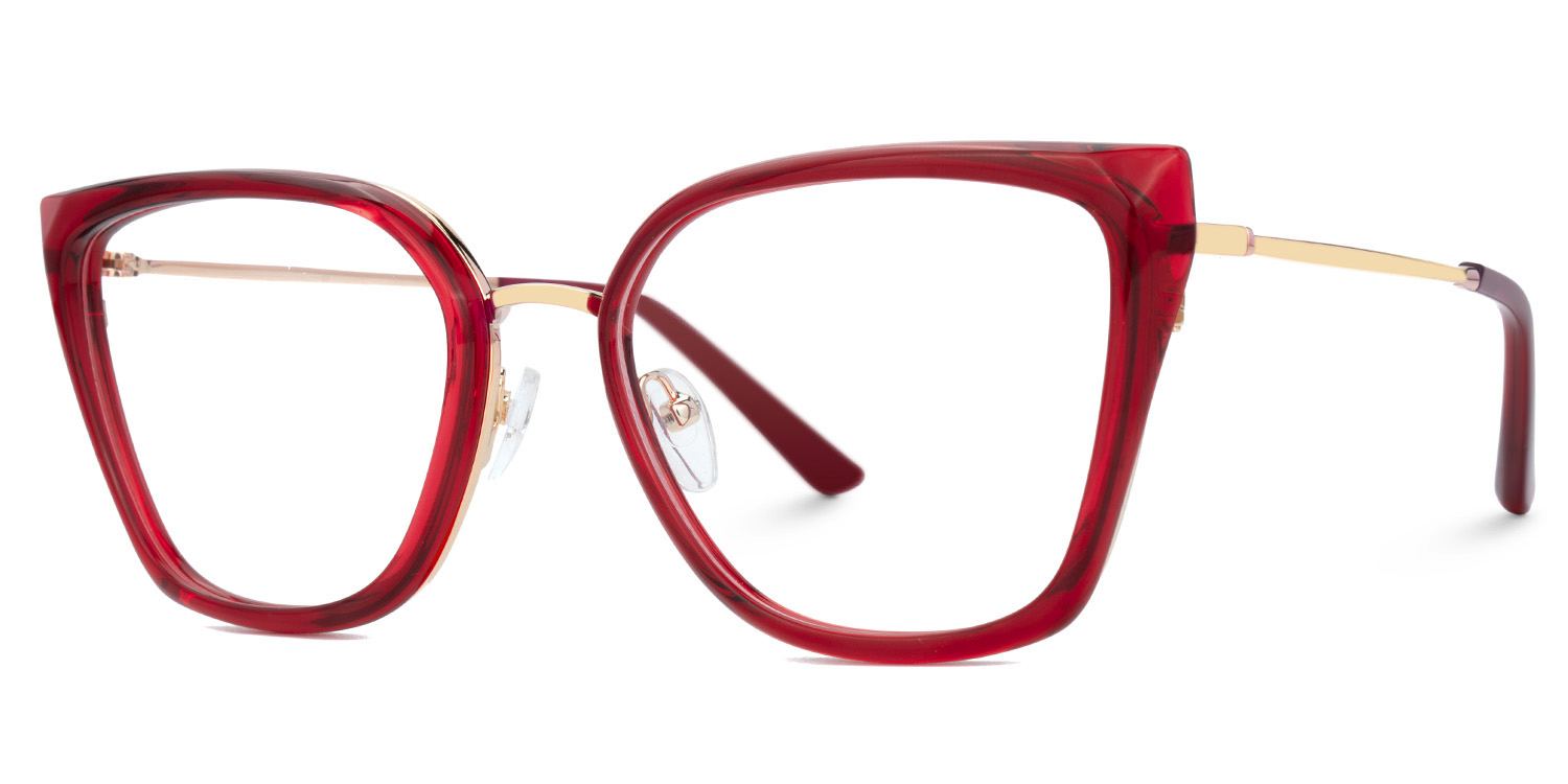 Martine Square Red Glasses1
