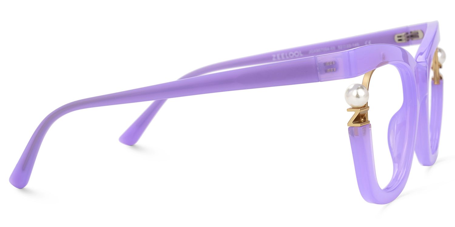 Purple Frame Blue Light Blocking Glasses with Pearl4