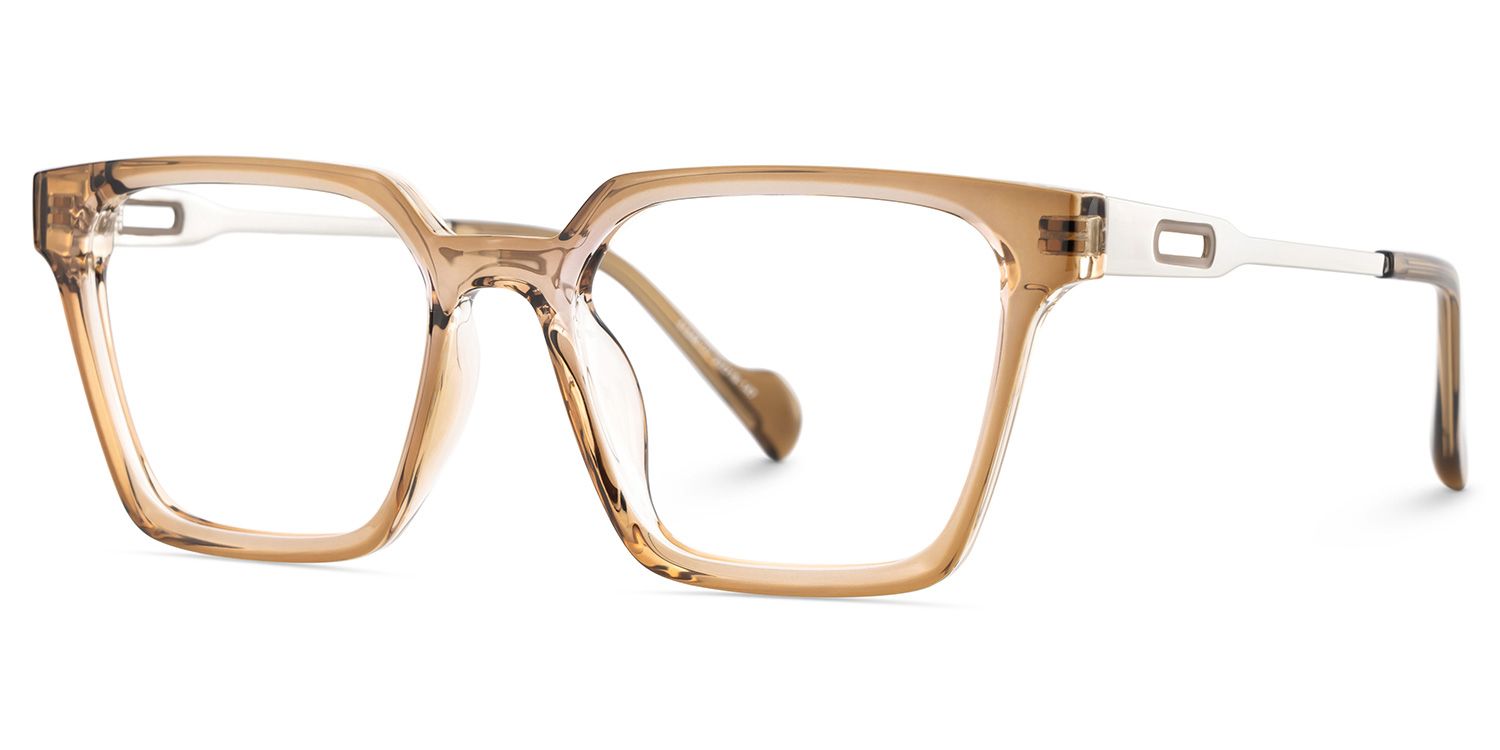 Mabel Eyeglasses in Square Beige Frame | ZEELOOL Canada3