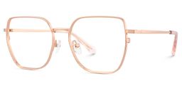 Fife Geometric Rose Gold Glasses3