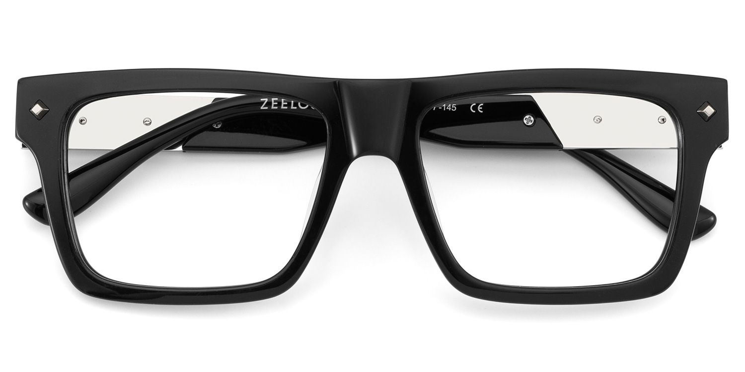 Trent Eyeglasses in Rectangle Black Frame | ZEELOOL Canada2