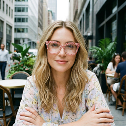 Renata Square Pink Glasses6