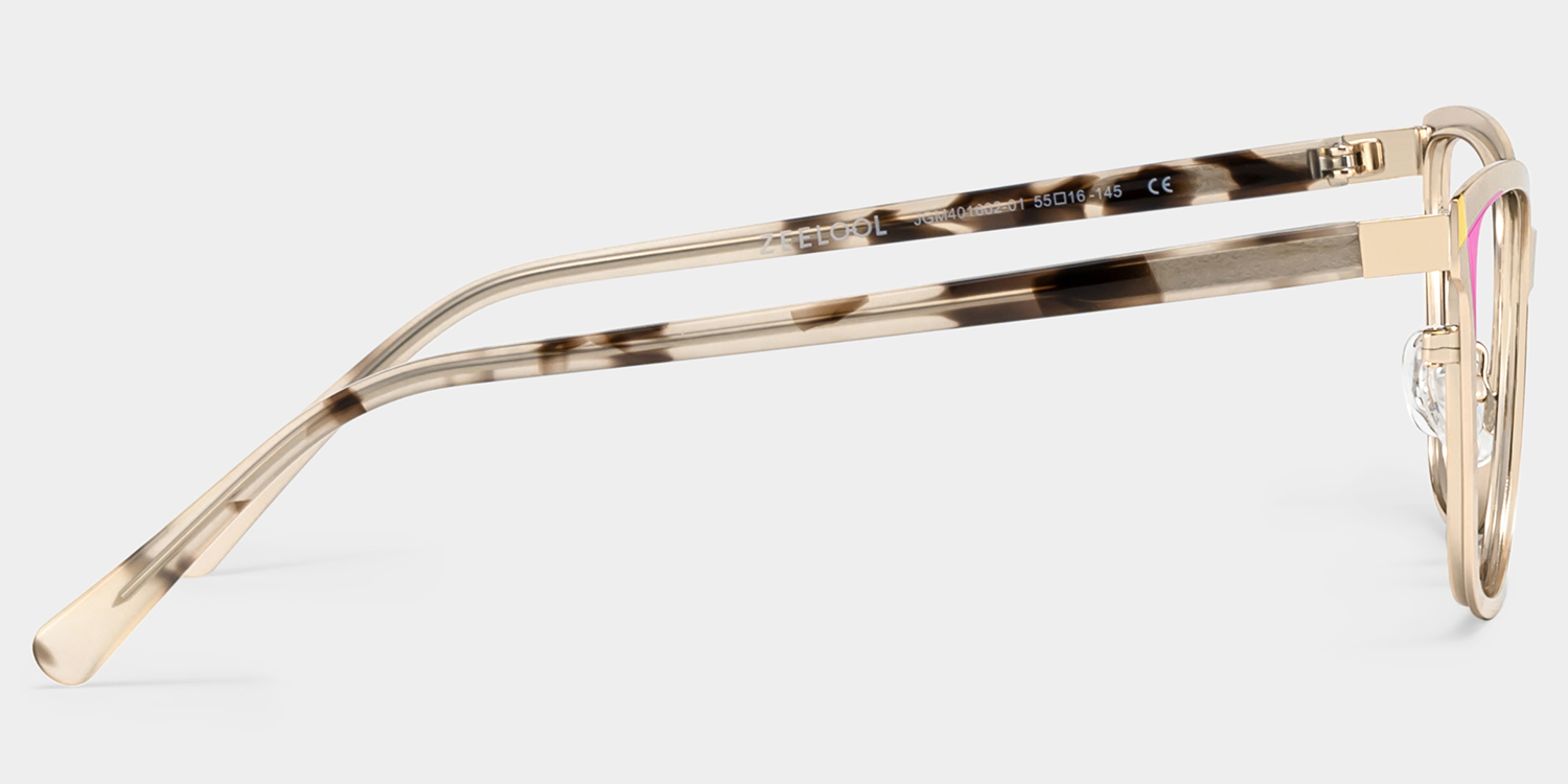 Elise Gold Frame Glasses with Rectangle Frame Online | ZEELOOL Canada4